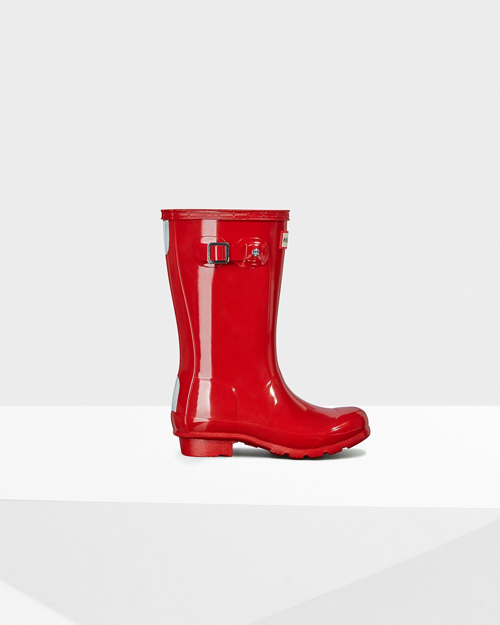 Botas De Agua Hunter Niños Rojas Original Big Gloss 932715-GAS
